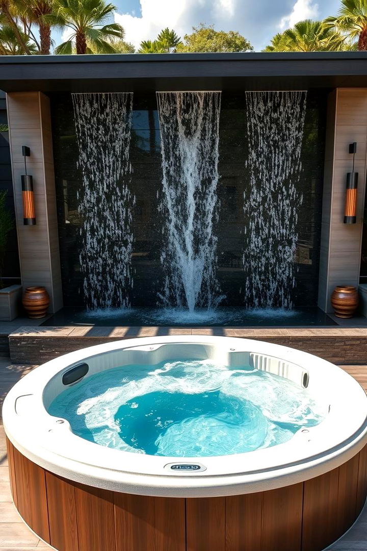 Statement Water Features - 22 Hot Tub Decor Ideas