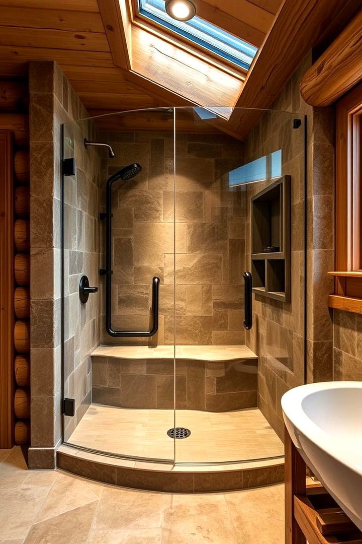 Steam Showers and Cabin Sanctuaries - 22 Log Cabin Bathroom Ideas