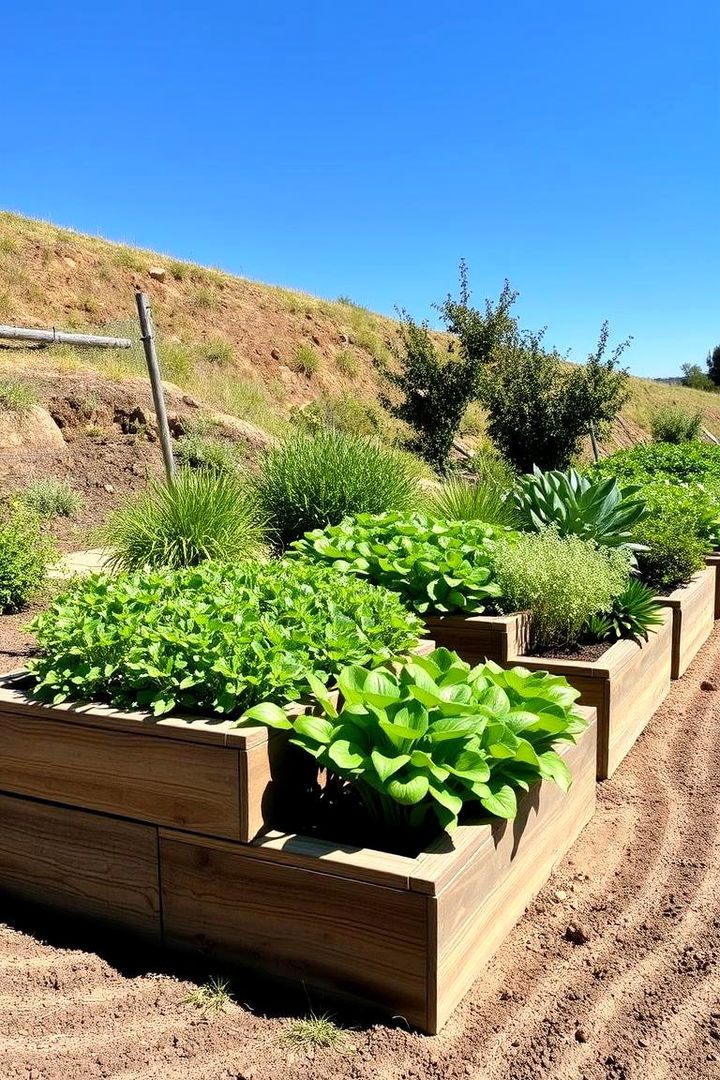 Stepped Planters for Layered Greenery - 22 Sloping Garden Design Ideas