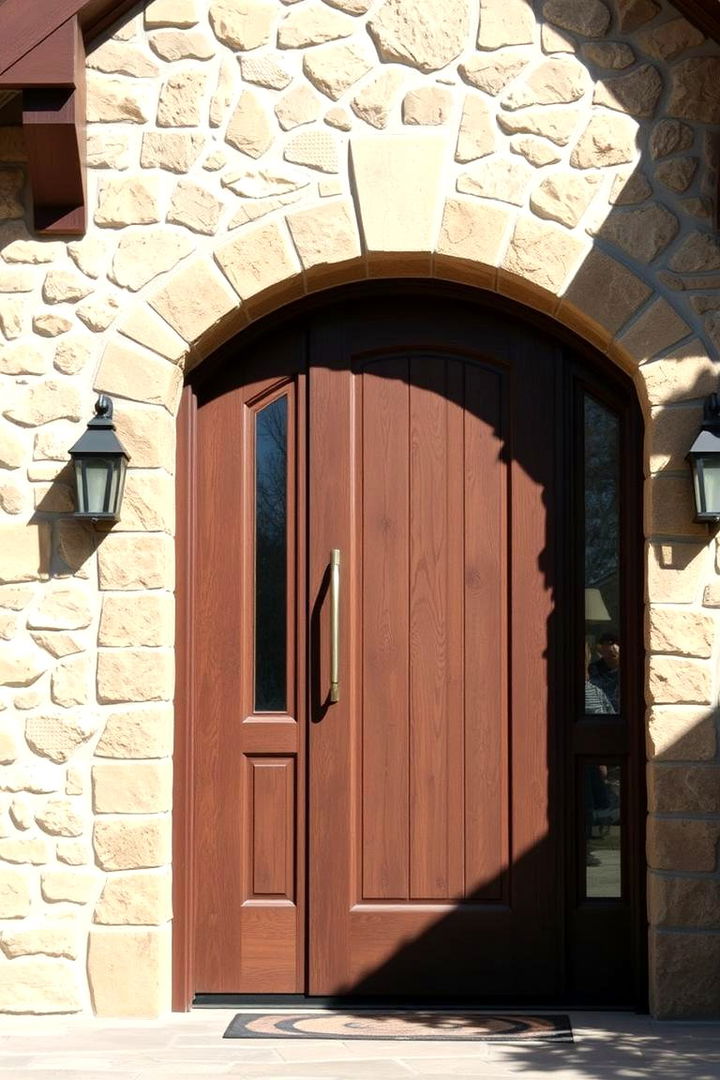 Stone Accented Entrances - 22 Colonial Front Door Ideas