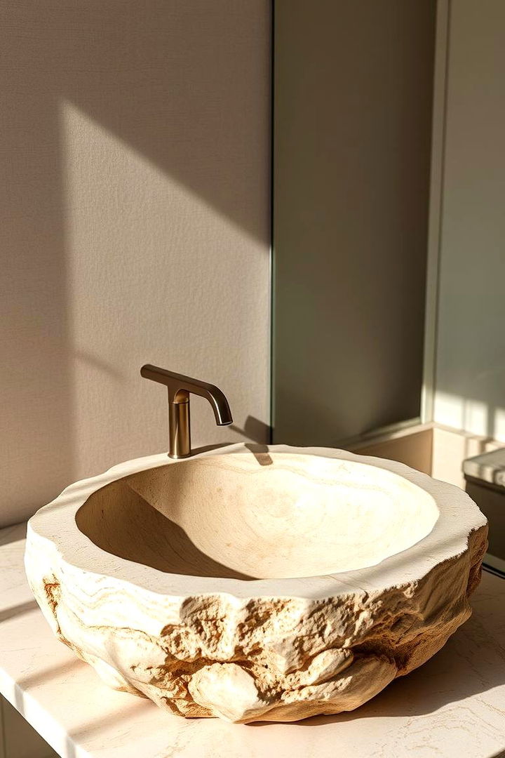 Stone Basin Sinks Innovation - 22 Stone Bathroom Ideas