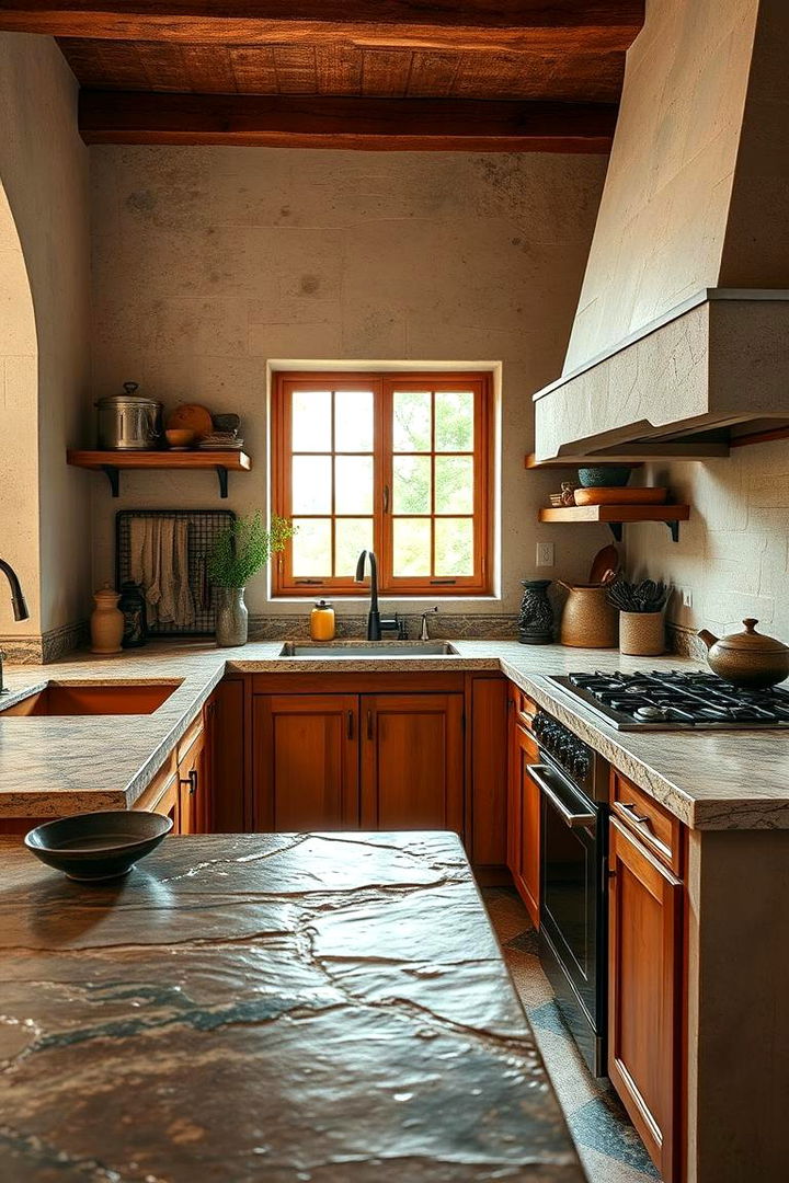 Stone Countertops - 22 Rustic Outdoor Kitchen Ideas