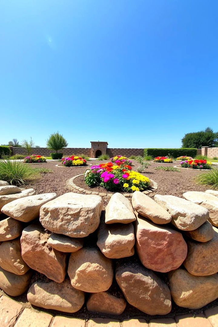 Stone Planter Borders - 22 Rock Landscaping Ideas