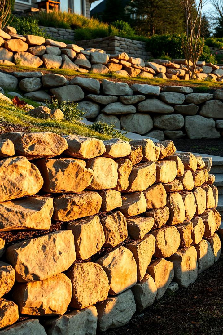 Stone Retaining Walls - 22 Rustic Landscaping Ideas
