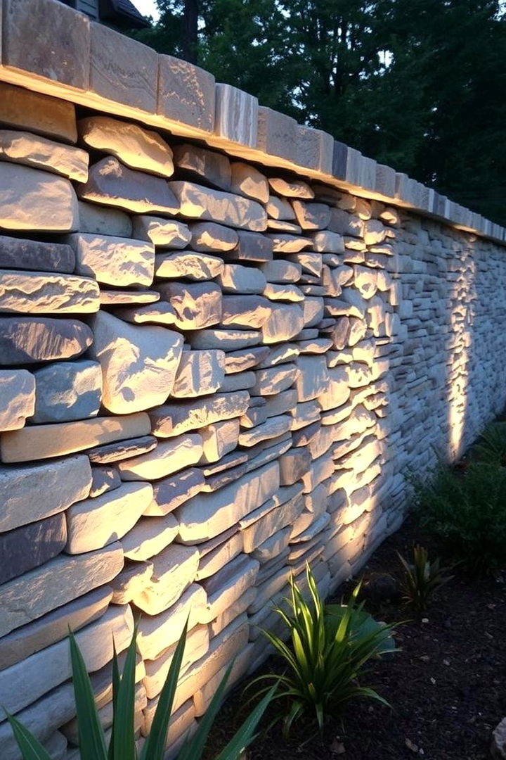 Stone Veneer Elegance - 22 Garden Wall Ideas