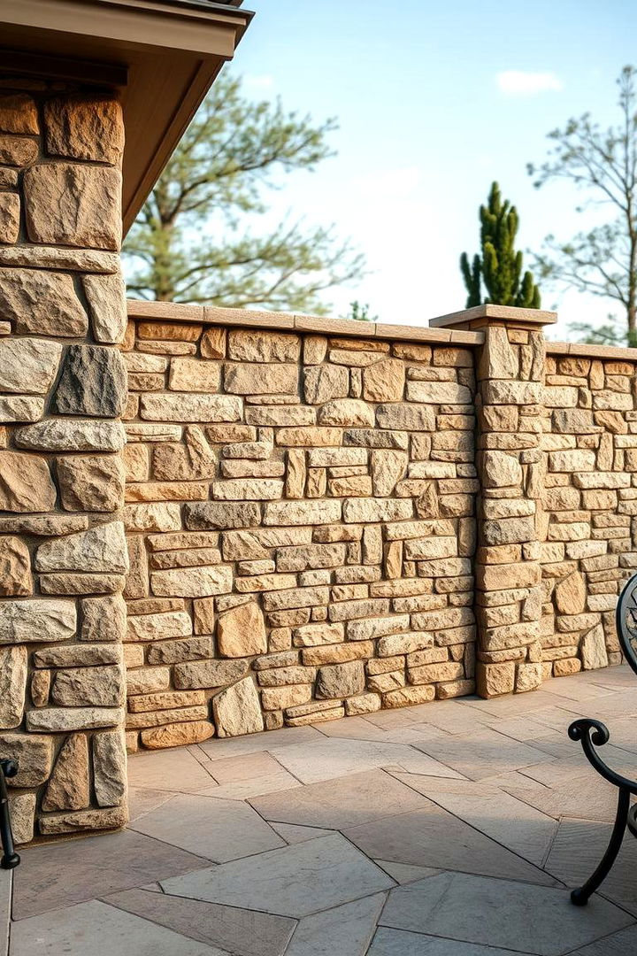 Stone Walls for Seclusion - 22 Patio Privacy Ideas