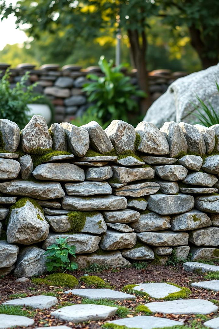 Stone and Rock Walls for Timeless Elegance - 22 Garden Divider Ideas