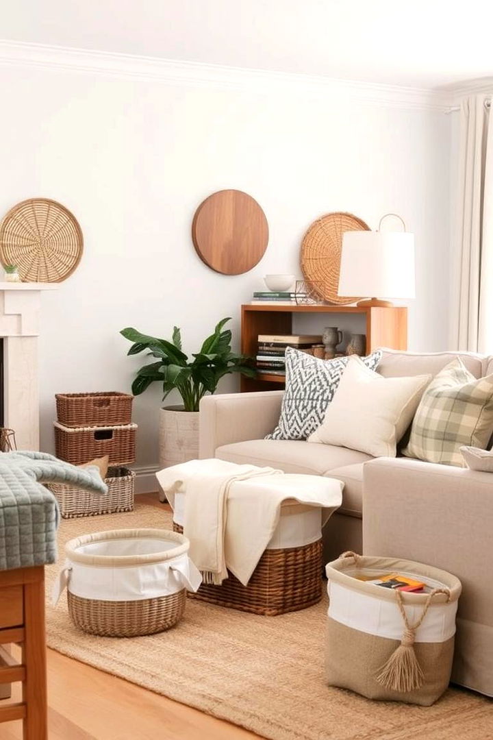Storage Baskets and Bins - 22 Living Room Storage Ideas