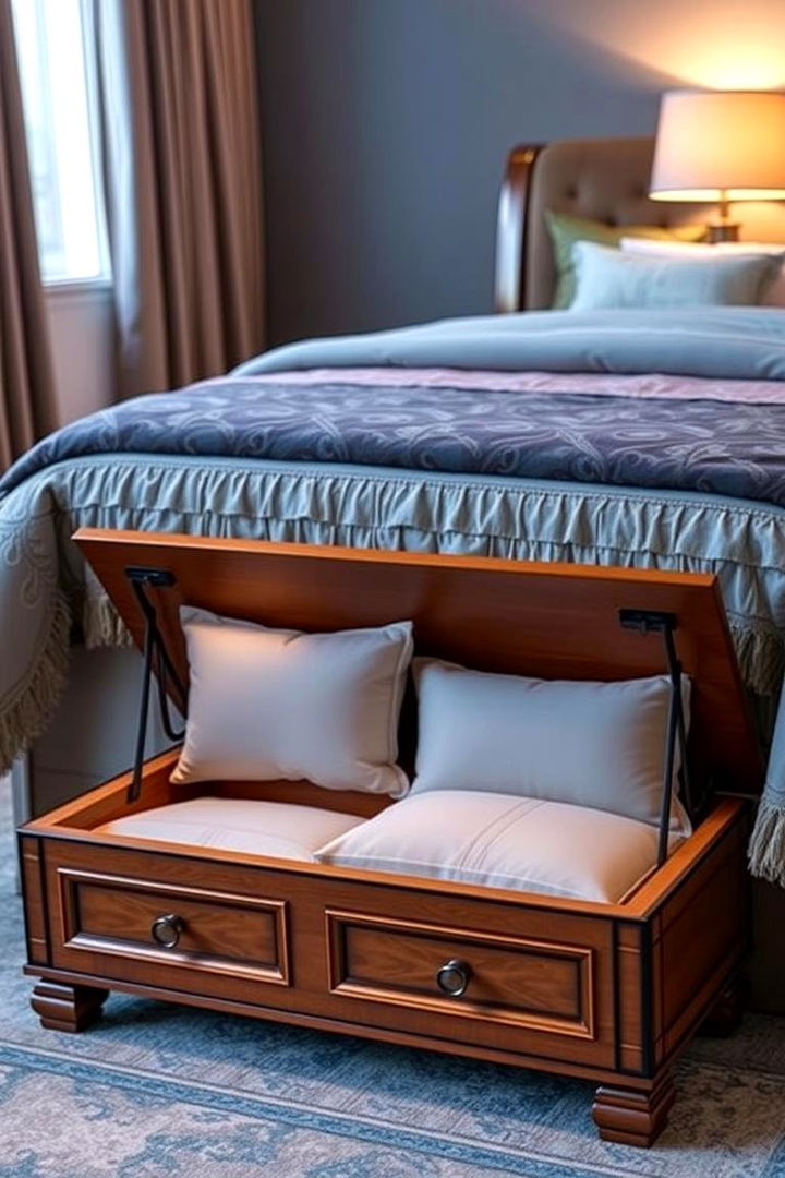 Storage Bench - 22 Bedding Storage Ideas