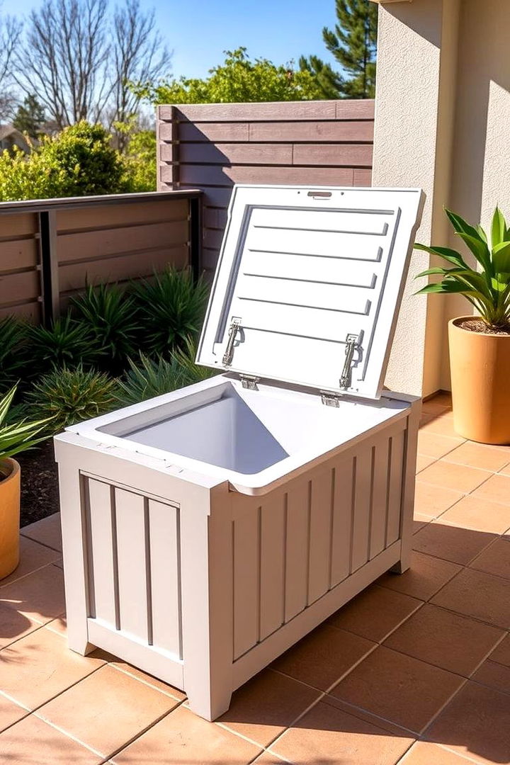 Storage Benches with Built In Cooling - 22 Outdoor Storage Ideas