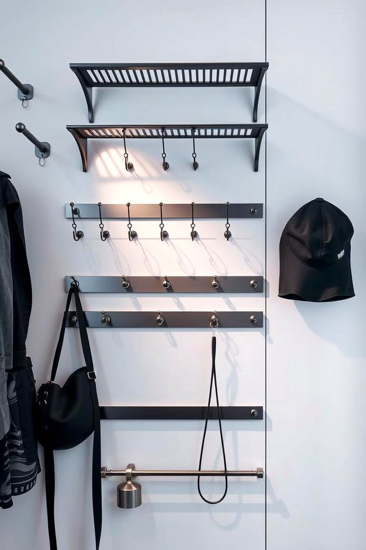 Storage Hooks and Rails - 22 Entryway Storage Ideas