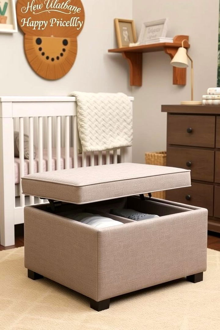Storage Ottomans - 22 Nursery Storage Ideas
