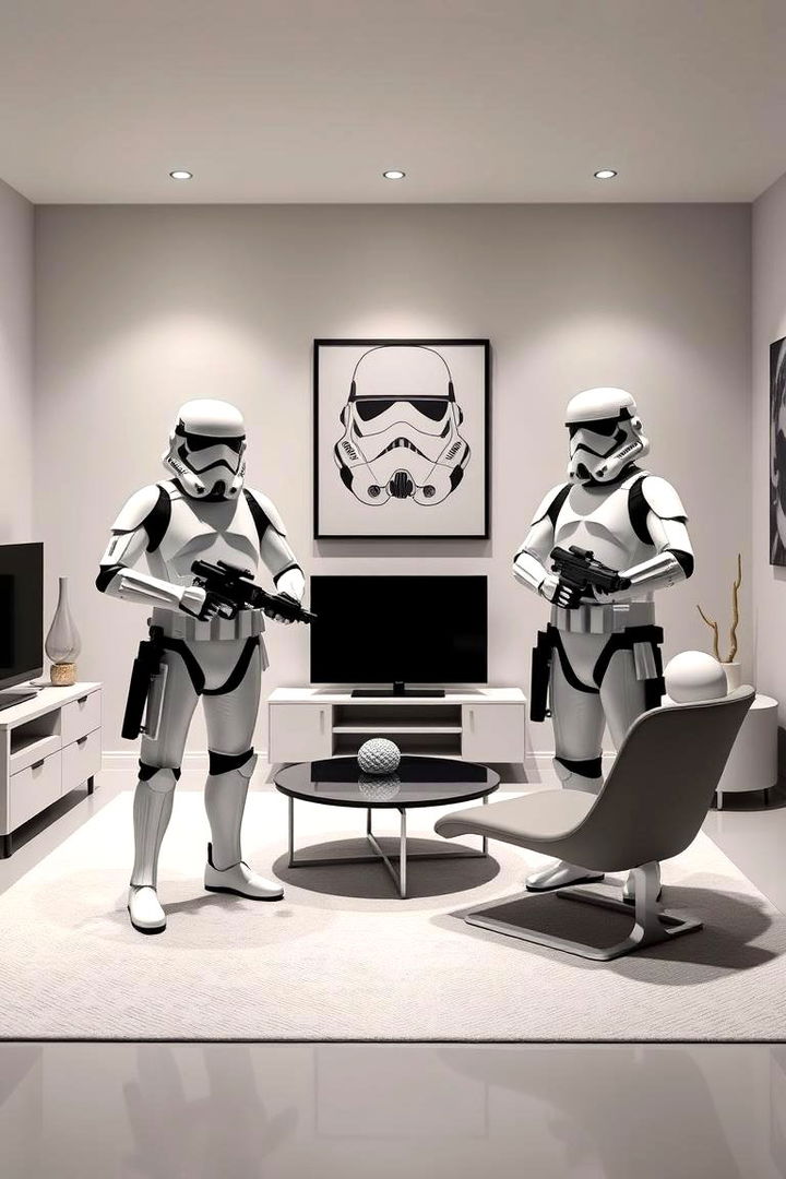 Stormtrooper Minimalist Space - 22 Star Wars Room Ideas