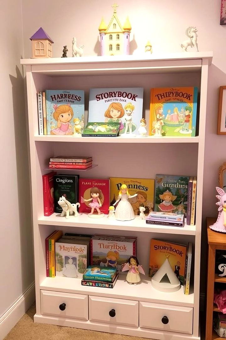 Storybook Shelf Display - 22 Princess Room Ideas