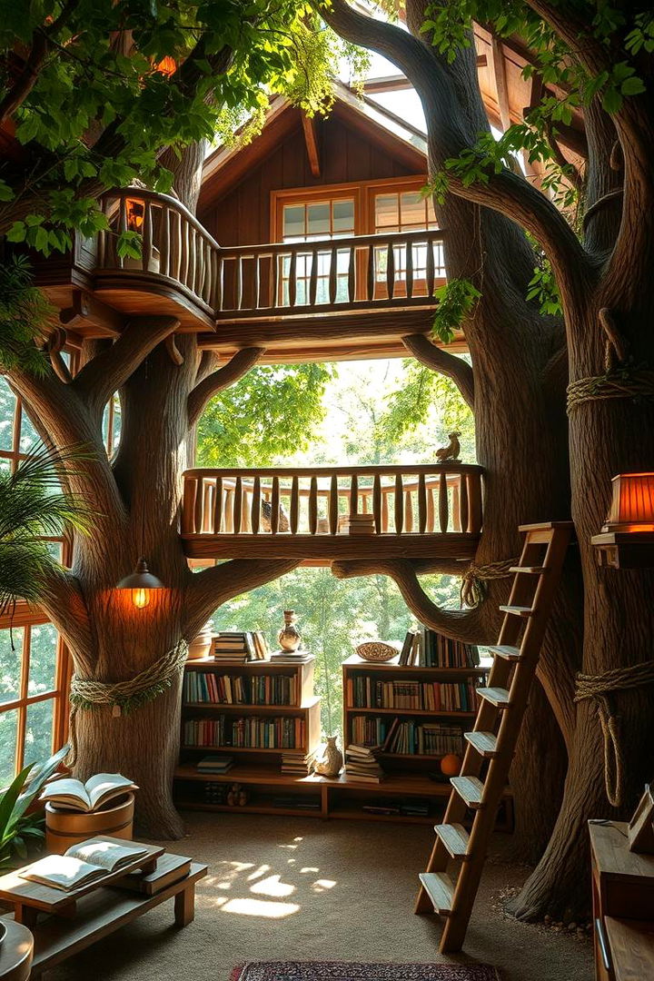 Storybook Treehouse Reading - 22 kids reading nook ideas