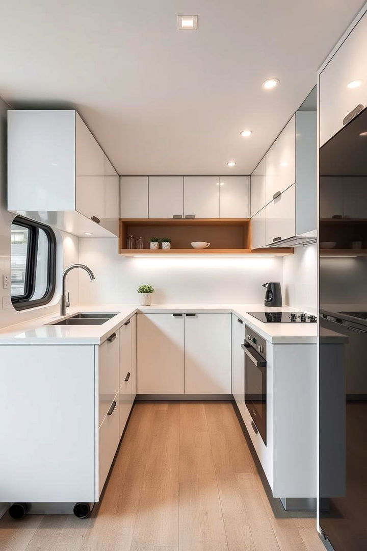 Streamlined Counterspace - 22 Mobile Home Kitchen Ideas
