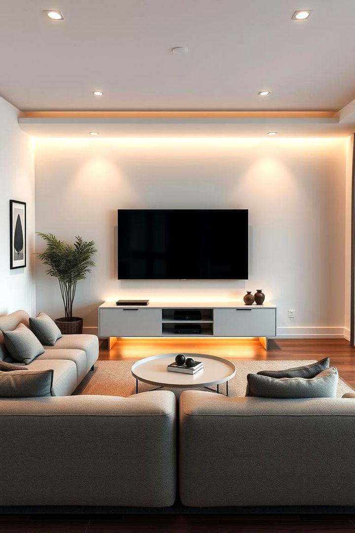 Streamlined Entertainment Zones - 22 Minimalist Apartment Ideas