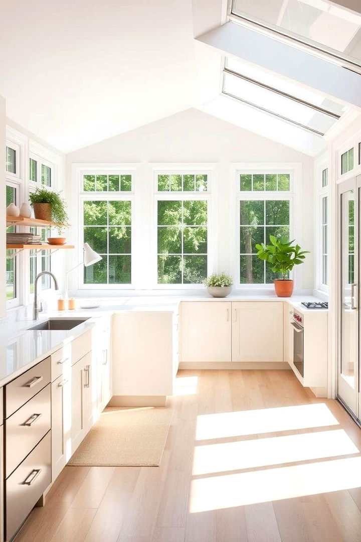 Streamlined Functional Sunroom Kitchen - 22 Sunroom Kitchen Ideas
