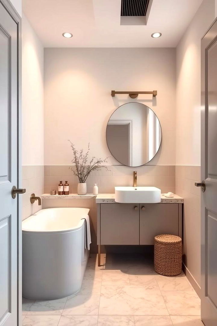 Streamlined Minimalist Color Schemes - 22 Minimalist Bathroom Ideas