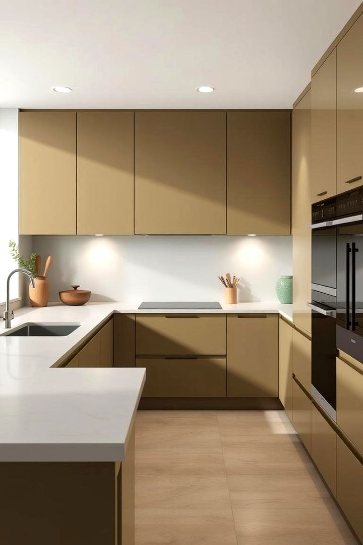 Streamlined Olive Designs - 22 Olive Green Kitchens
