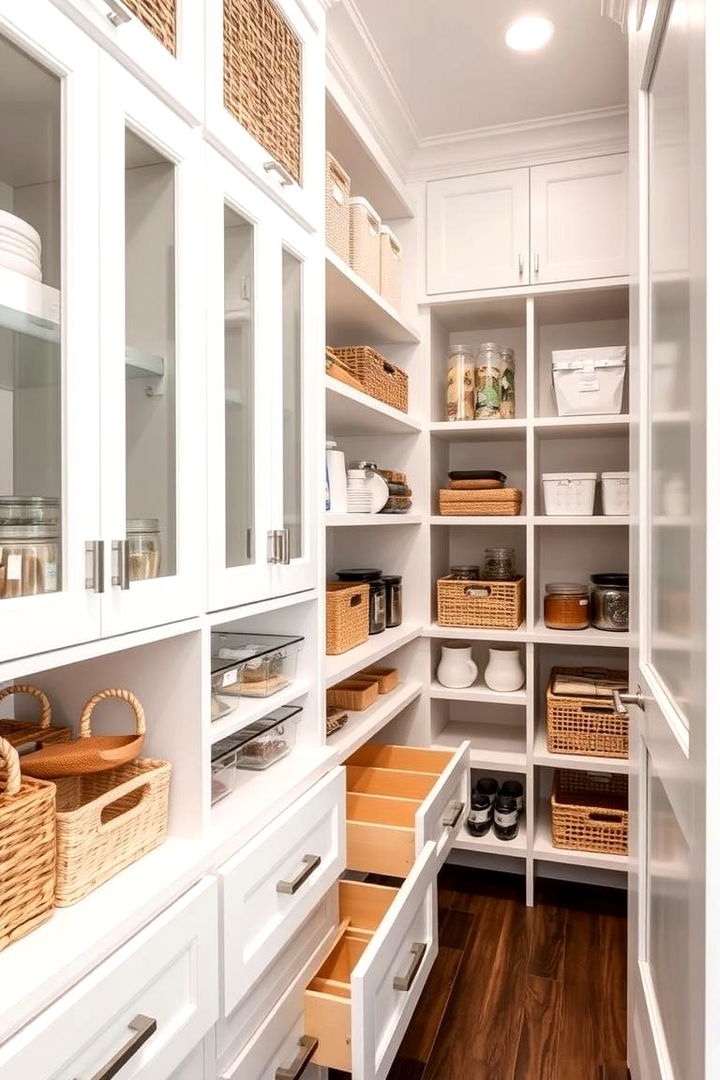 Streamlined Pantry Design - 22 Minimalist Kitchen Ideas