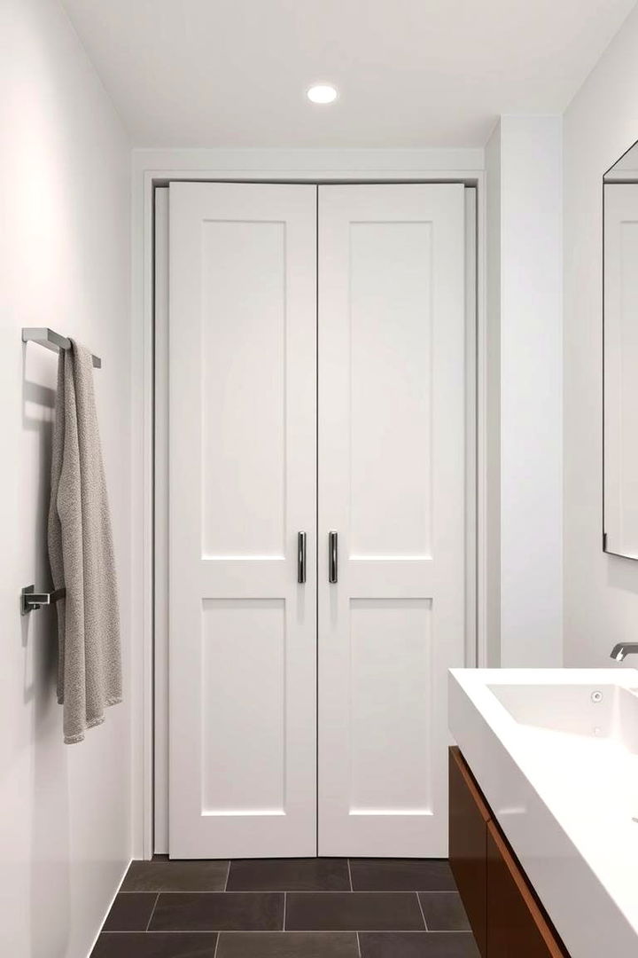 Streamlined and Sleek - 22 Bathroom Pocket Door Ideas
