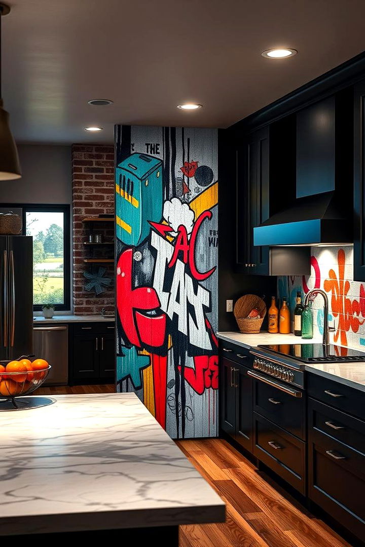 Street Art Murals - 22 Kitchen Island Back Panel Ideas