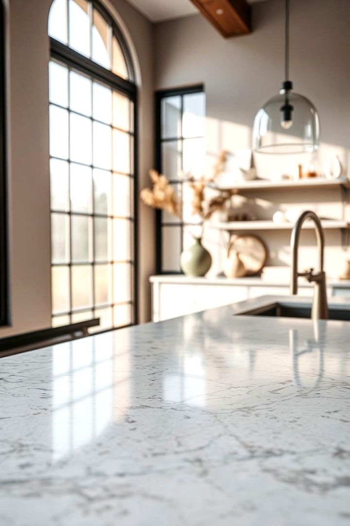 Striking Aesthetic Appeal for Modern Kitchens - Durable Quartz Kitchen Countertop Ideas for Style