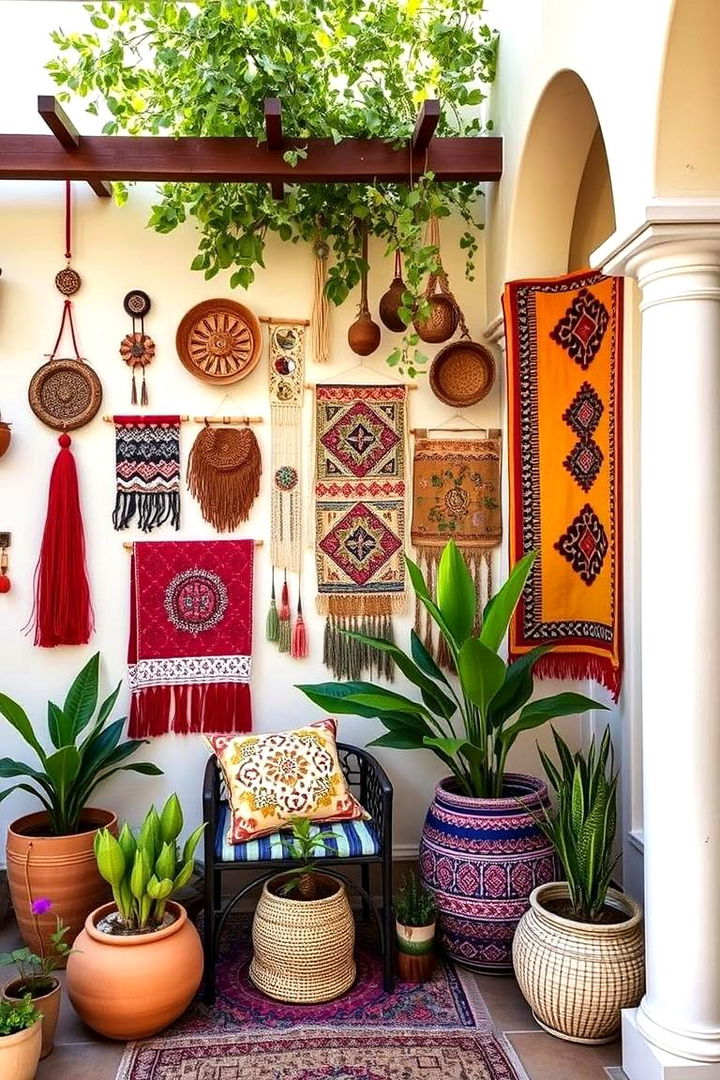 Striking Artistic Wall Hangings - 22 Boho Patio Ideas