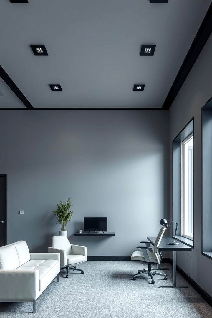 Striking Contrast Details - 22 Living Room With Grey Walls and Black Trim