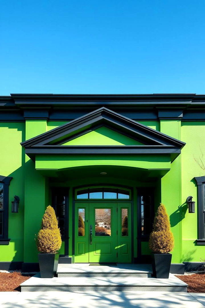 Striking Contrast Dynamics - 22 Green House Exterior With Black Trim