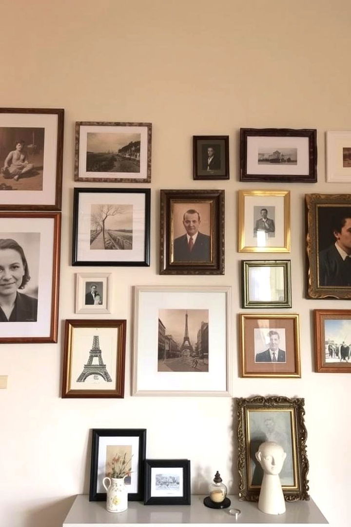 Striking Gallery Wall Statement - 22 Preppy Room Ideas