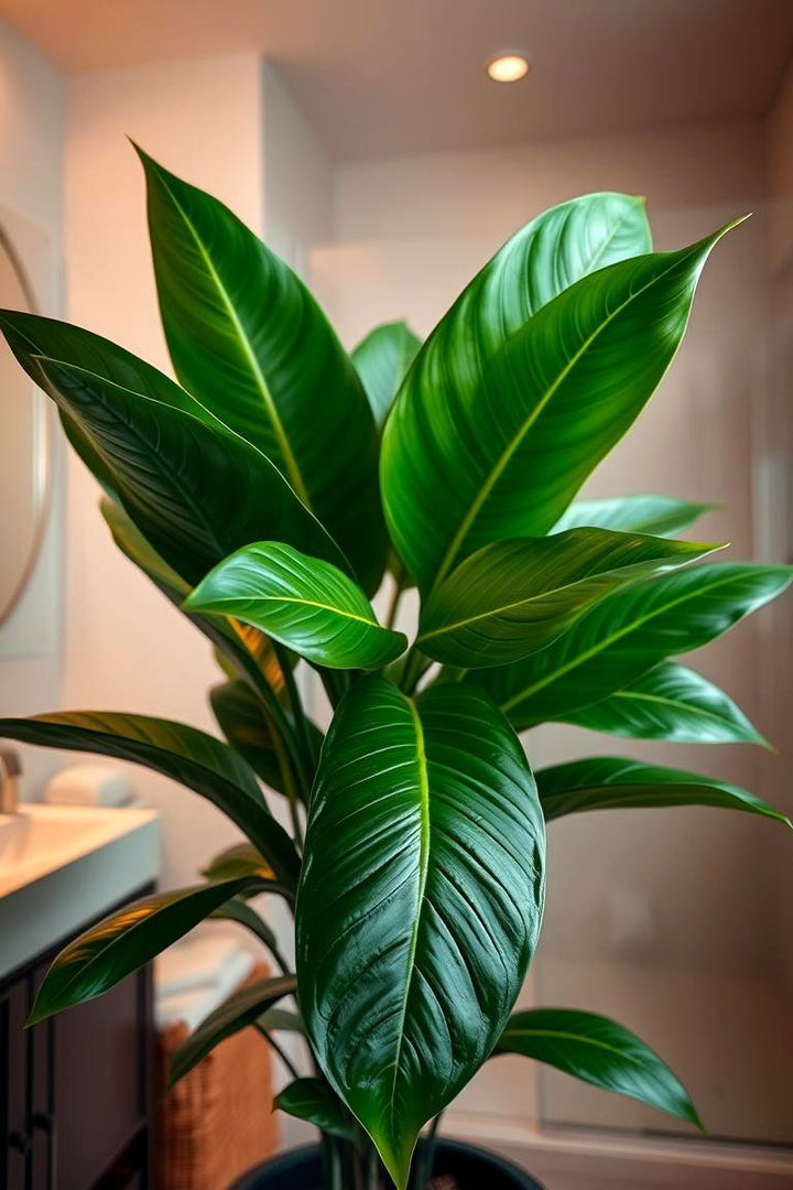 Striking Rubber Plant - 22 Best Plants for Bathroom