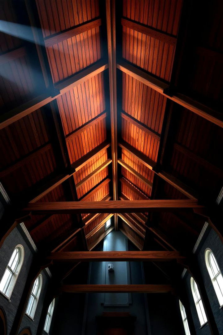 Striking Visual Drama - 22 Vaulted Ceiling With Beams
