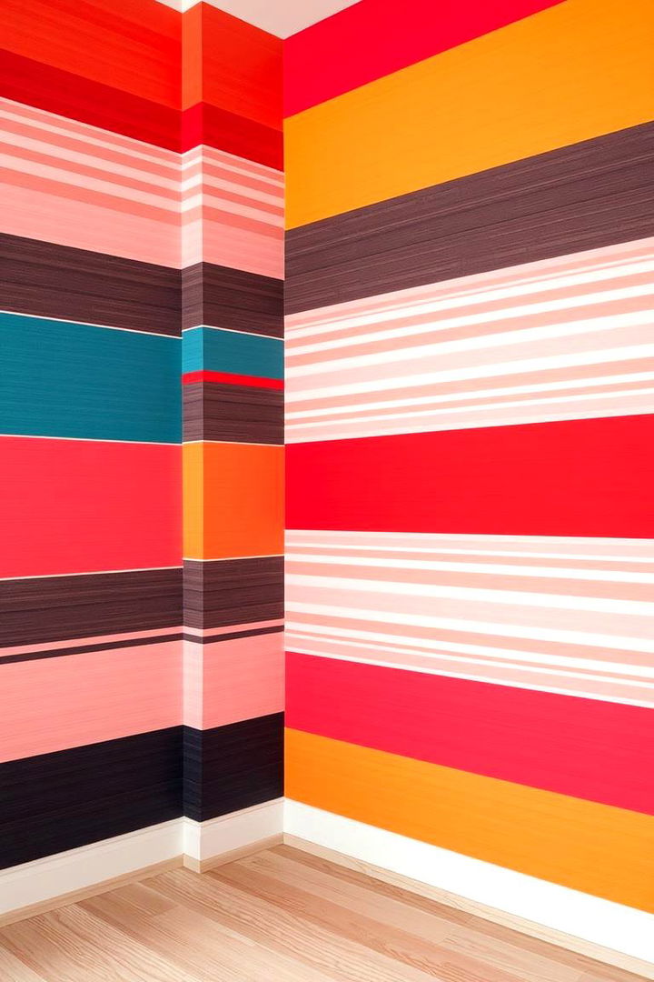 Striped Statements Vibrant Two Tone Patterns - 22 Two Tone Wall Paint Ideas