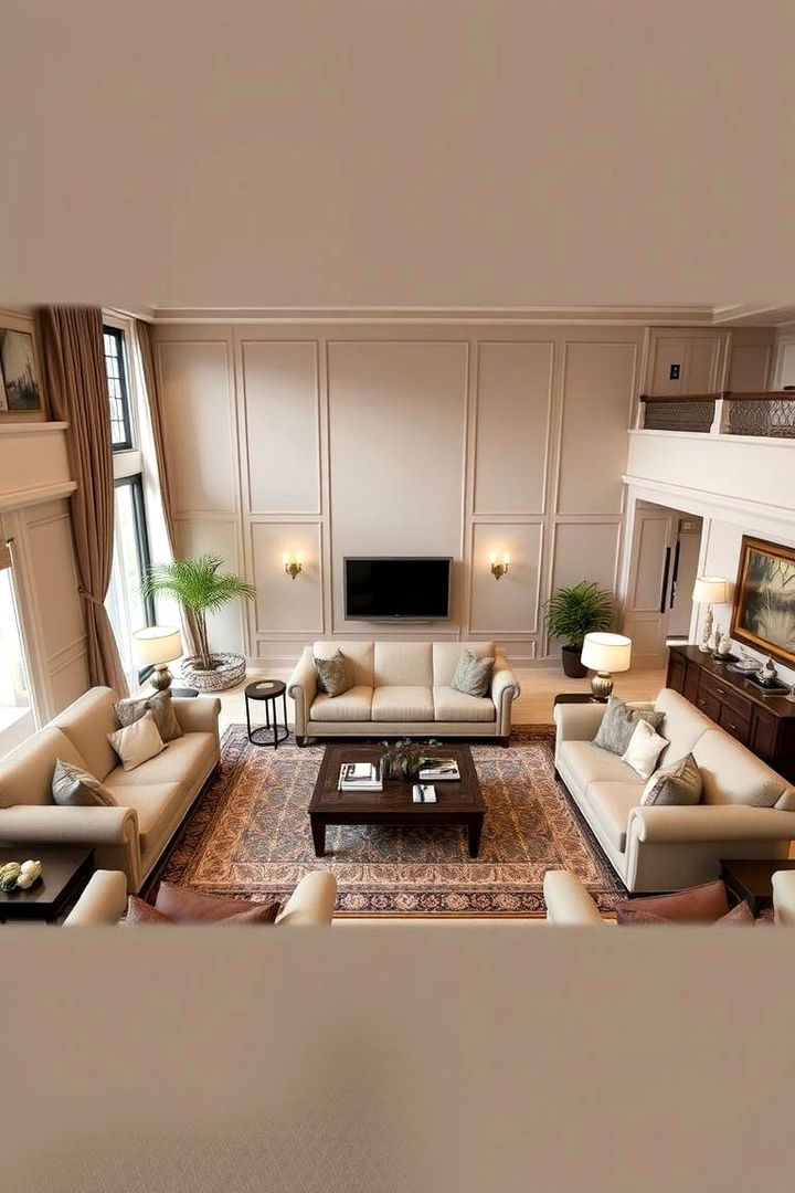 Structured Layout with Balanced Seating - 22 Formal Living Room Ideas