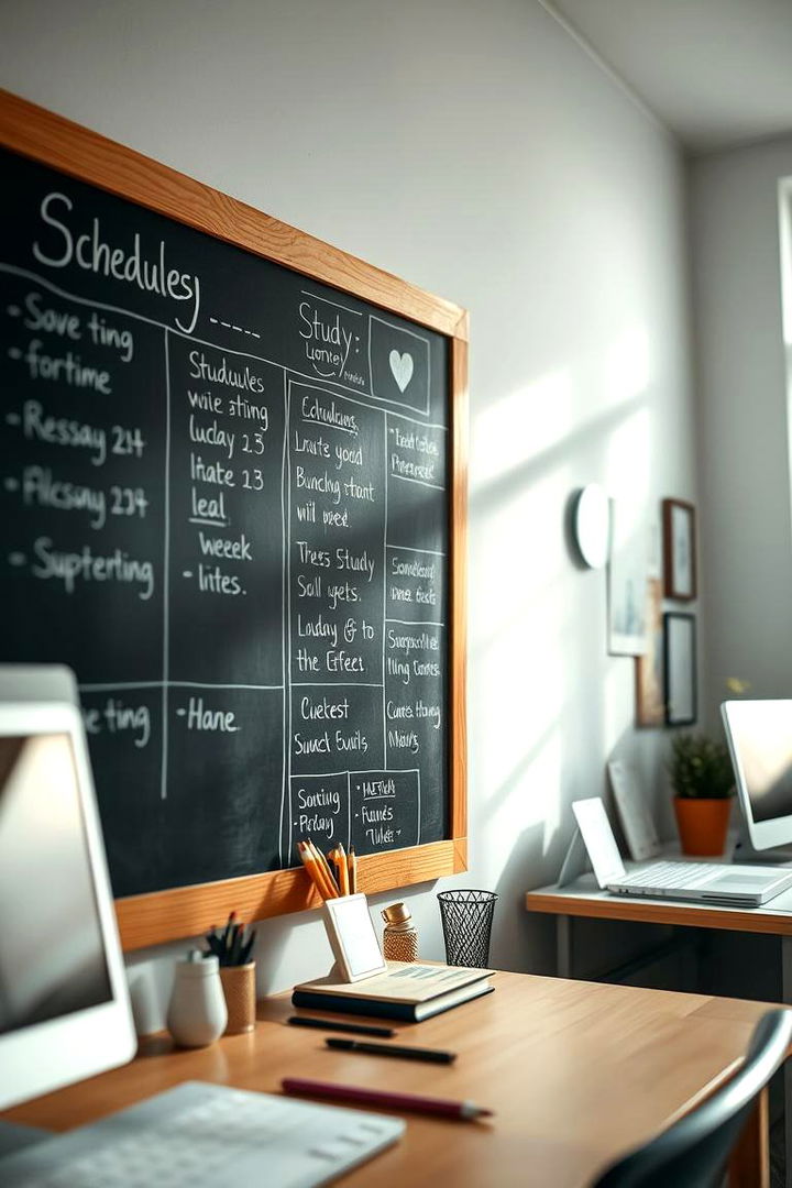 Student Motivational Workspace Chalkboard - 22 Chalkboard Wall Ideas