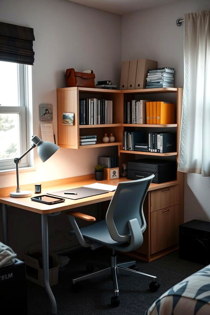 Study and Productivity Zone - 22 Boys Dorm Room Ideas