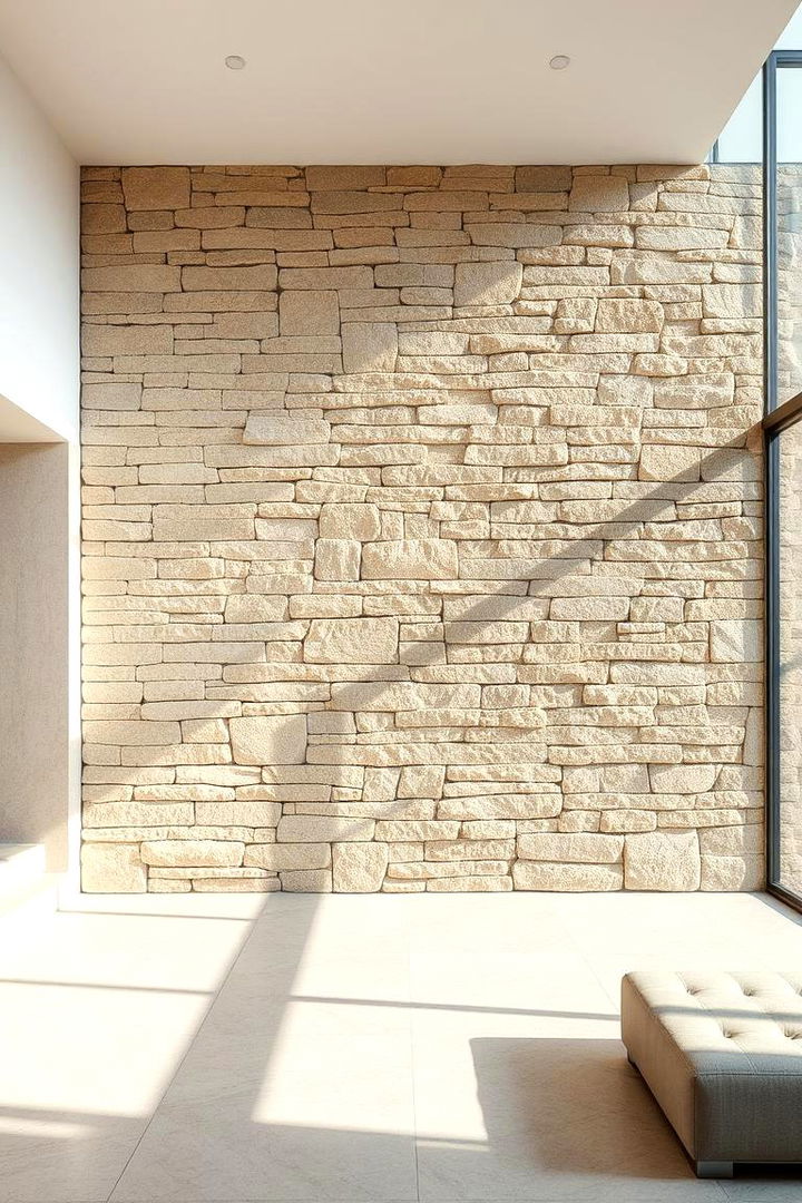 Stunning Stone Feature Wall - 22 Living Room Accent Wall Ideas