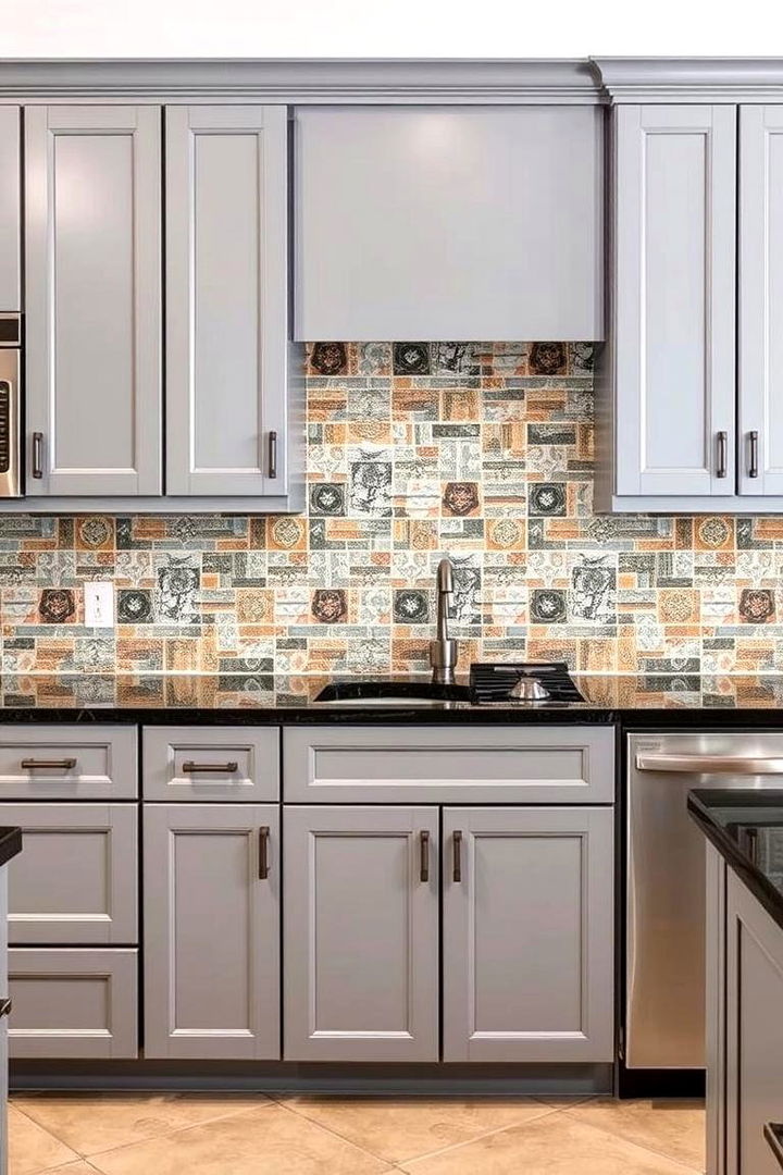 Stylish Backsplash Options - 22 Kitchen With Gray Cabinets And Black Countertops Ideas