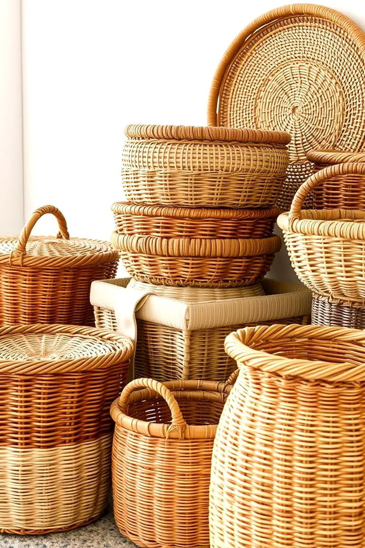Stylish Basket Storage - 22 Comforter Storage Ideas
