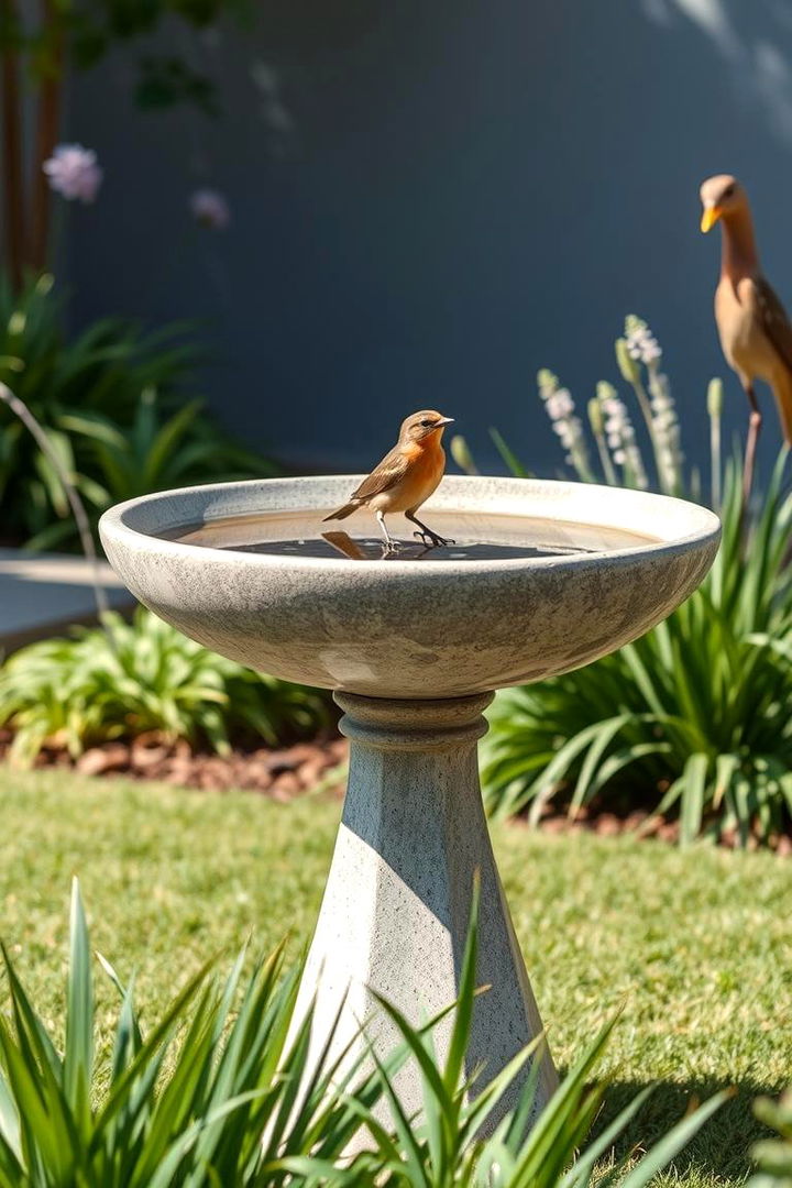 Stylish Concrete Bird Baths - 22 Concrete Garden Ideas
