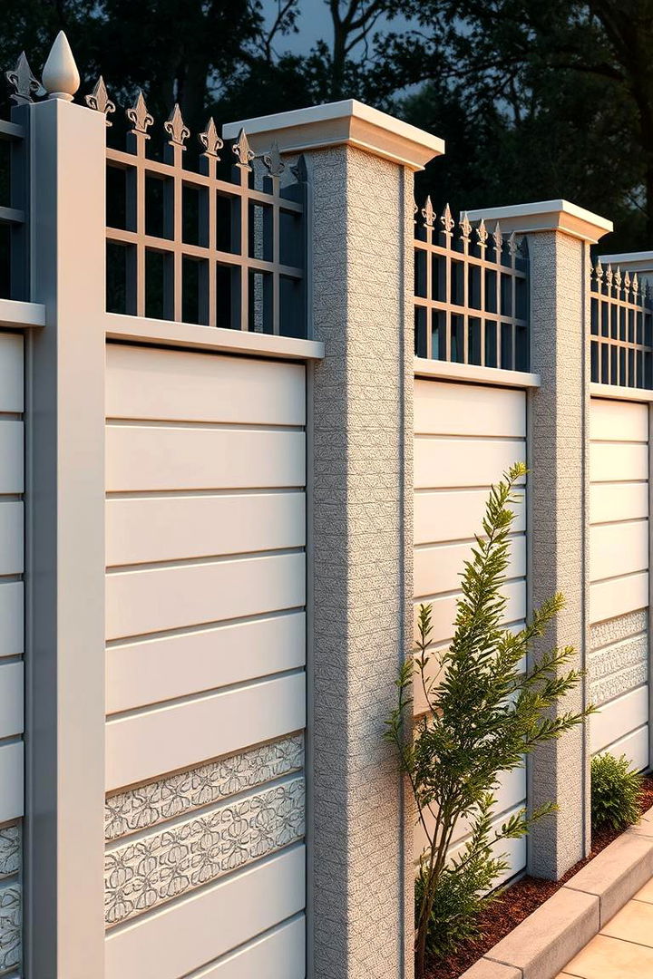 Stylish Fencing Elements - 22 Deck With Privacy Wall