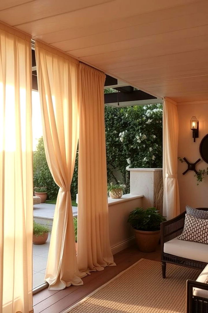 Stylish Outdoor Curtains - 22 Small Patio Ideas