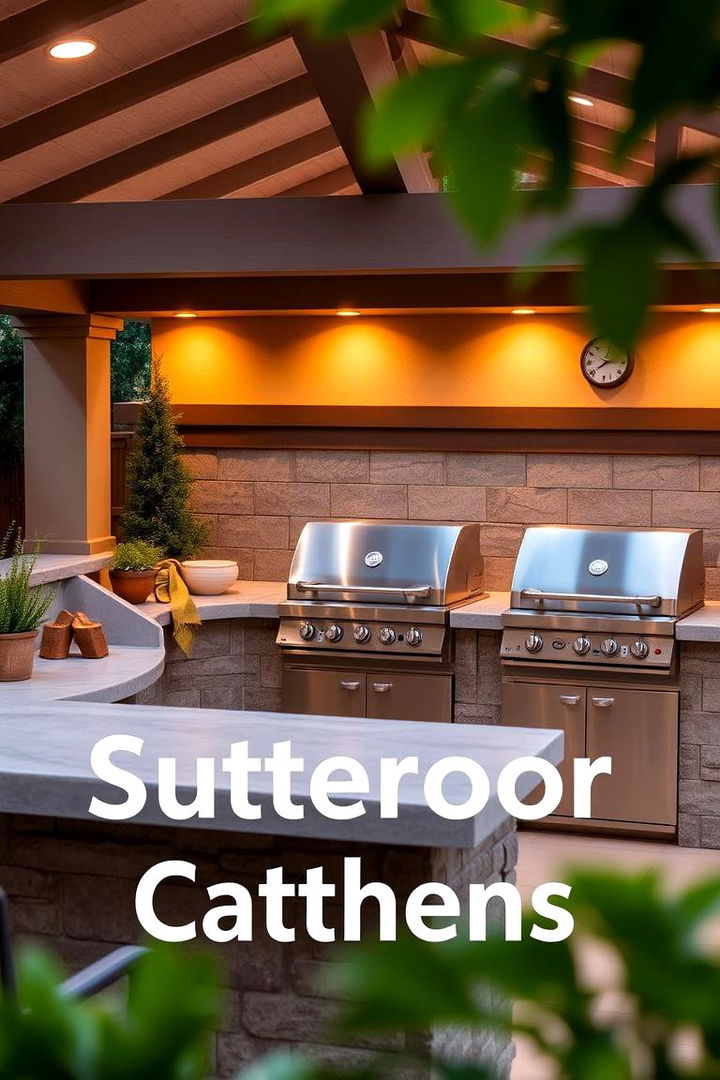 Stylish Outdoor Kitchen - 22 Covered Patio Ideas