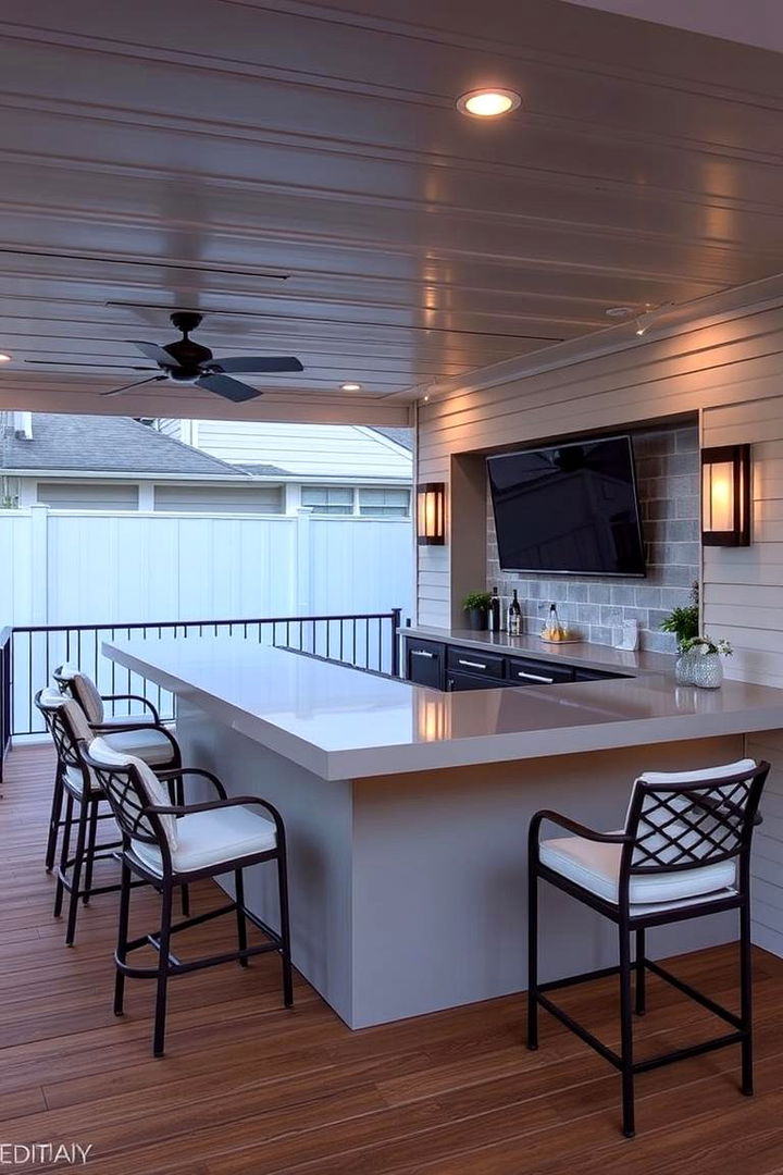 Stylish Under Deck Outdoor Bar - 22 Under Deck Ideas