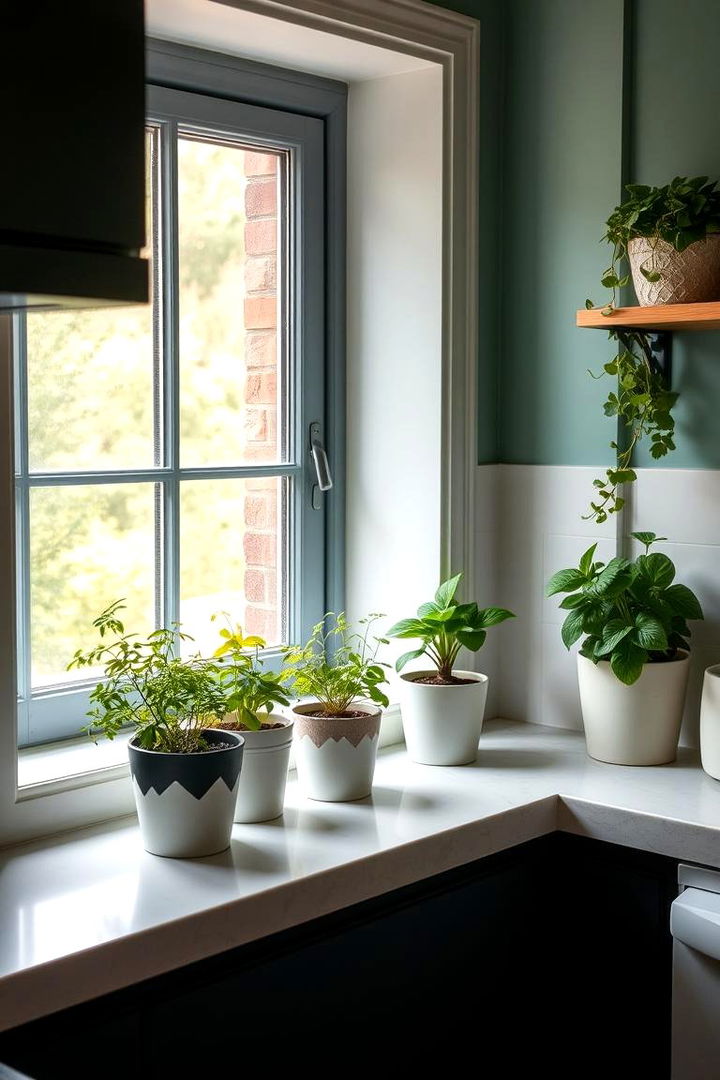 Stylish Window Sill Garden - 22 Kitchen Window Ideas Over Sink
