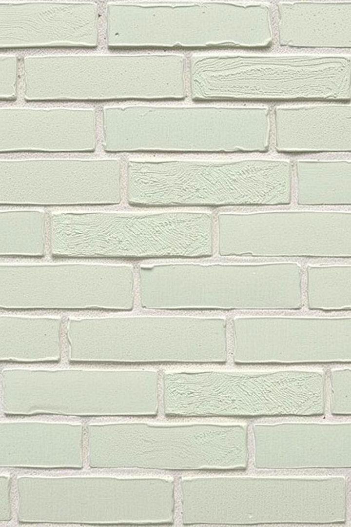 Subdued Elegance and Texture - 22 Sage Green Painted Brick House Ideas