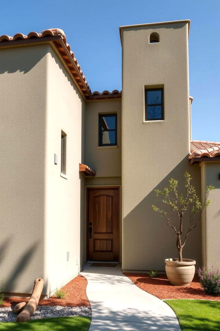 Subdued Sage Balance - 22 Stucco Colors for Home Exteriors