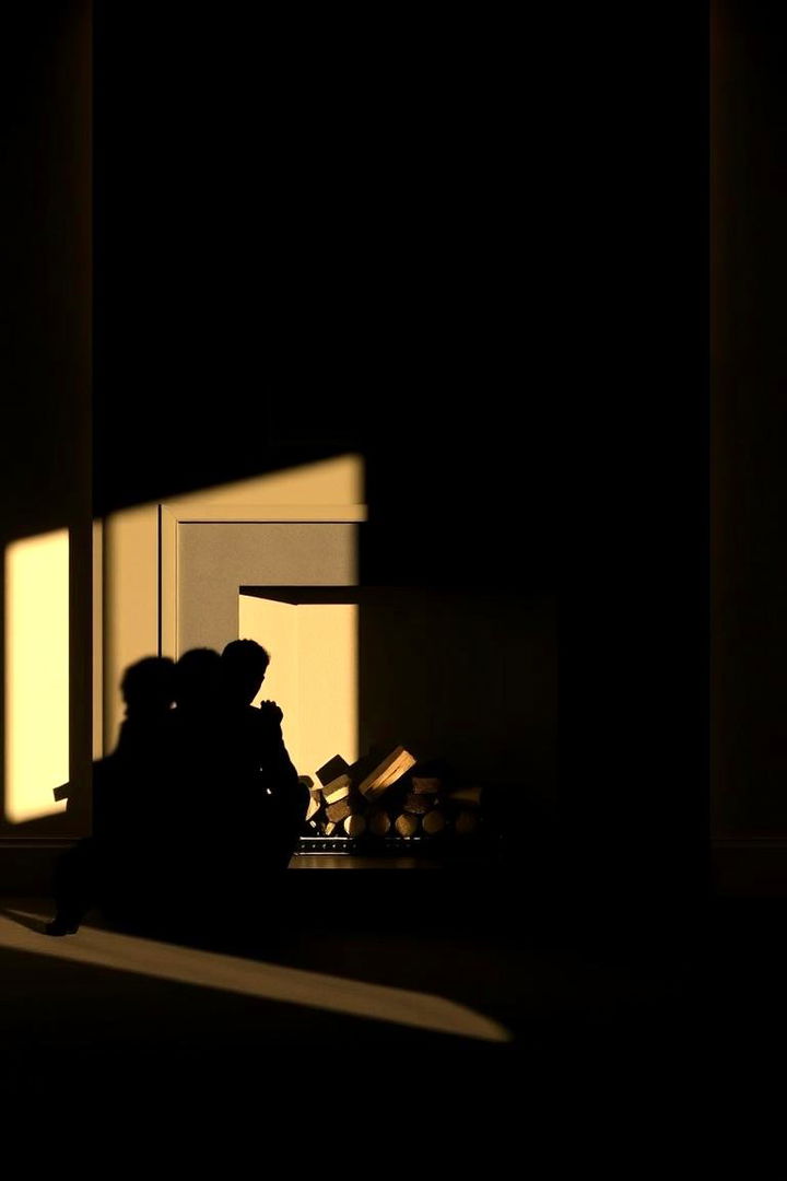 Subtle Backlighting Drama - 22 Fireplace Lighting Ideas